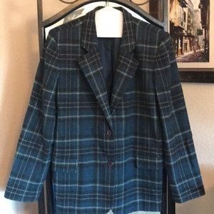Plaid Blazer Chadwick’s Classic Sz 12; wool blend